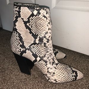 SOLD vince camuto snakeskin booties